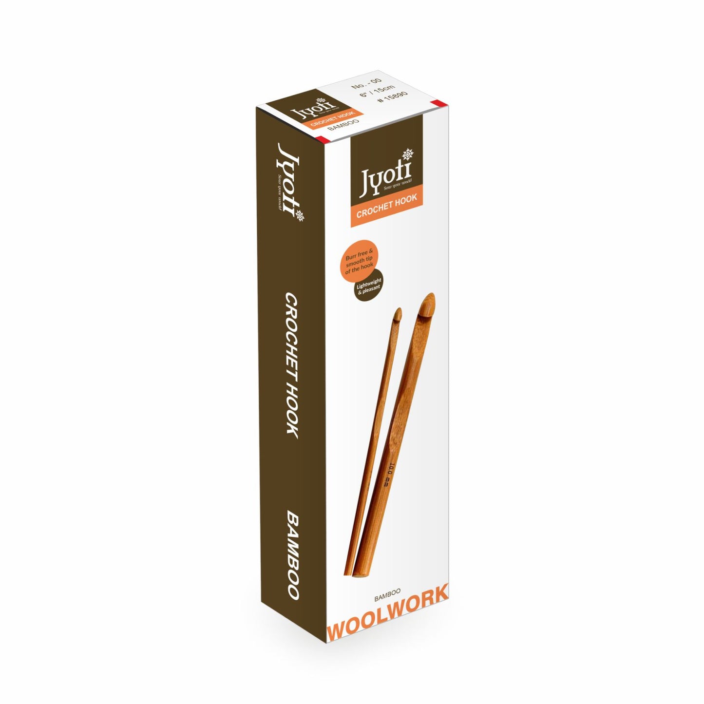 Crochet Hook – Bamboo – 6″ / 15cm (For Wool Work)
