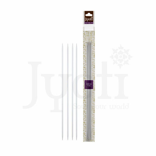 Knitting Pin – Aluminium – Double Point – 9″ / 23cm