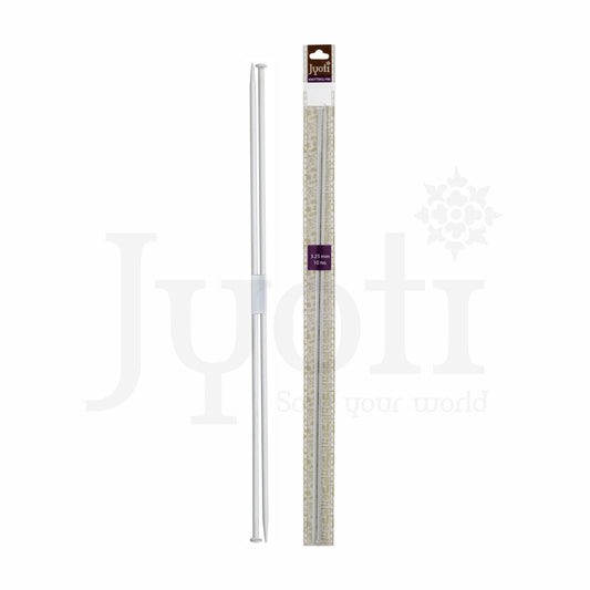 Knitting Pin - Aluminium - Round Knob - 10" / 25cm & 14" / 35cm