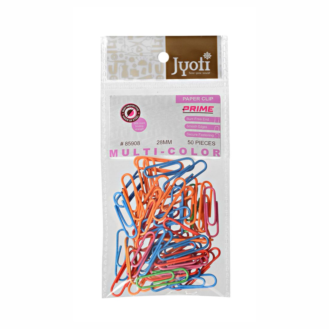 Paper Clip – Plastic Coated – Pouch Pack