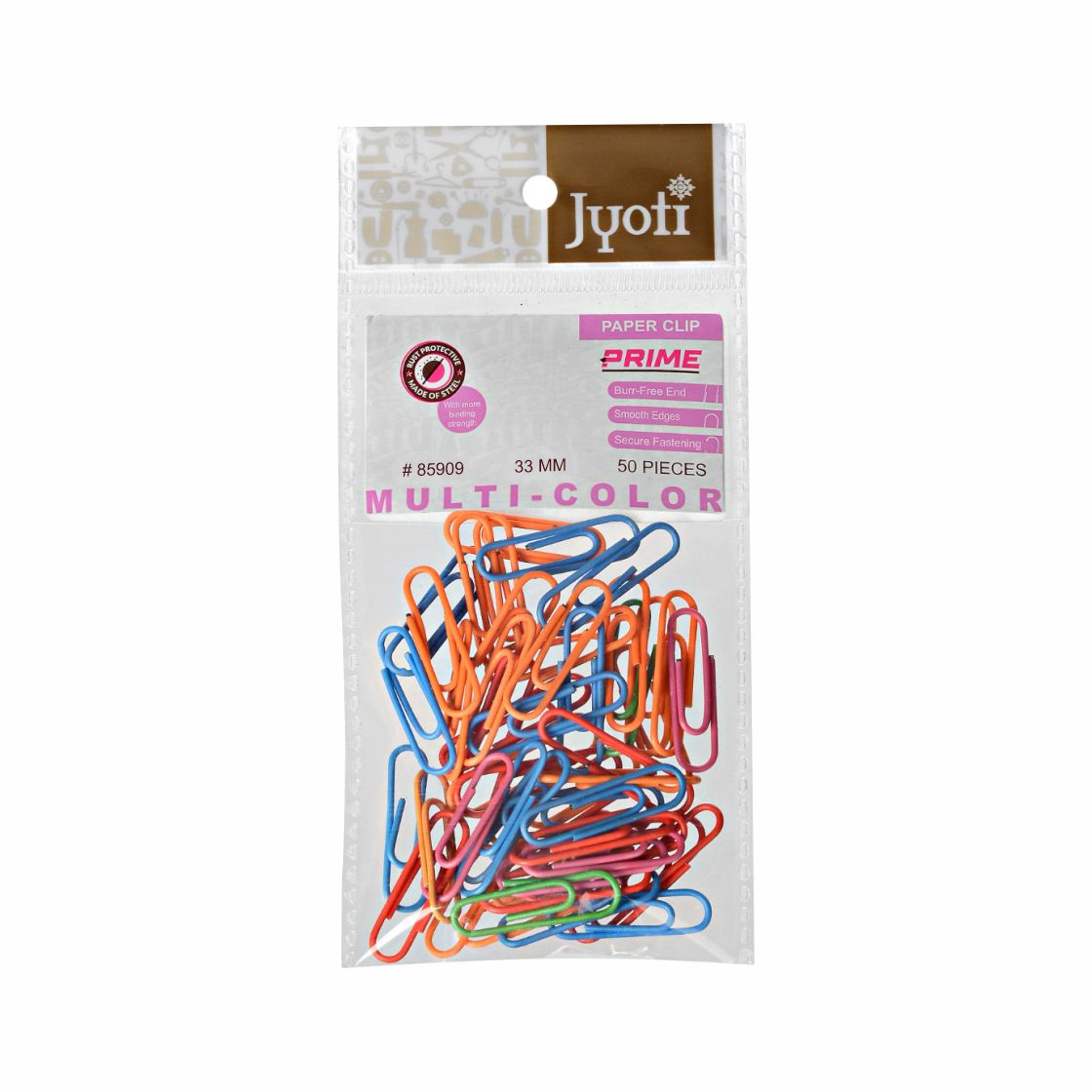 Paper Clip – Plastic Coated – Pouch Pack