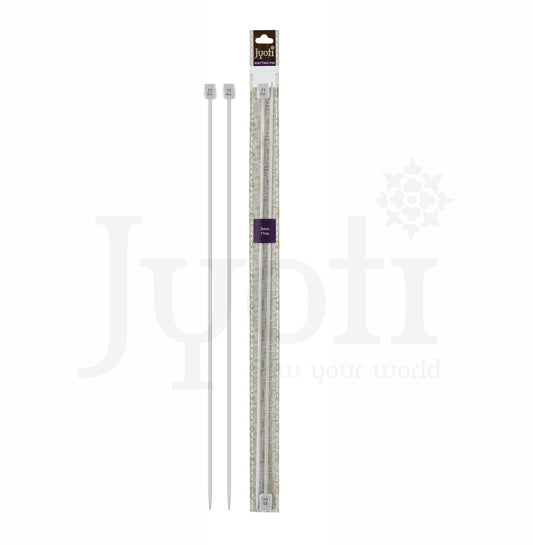Knitting Pin - Plastic - Flat Knob - 12" / 30cm & 14" / 35cm