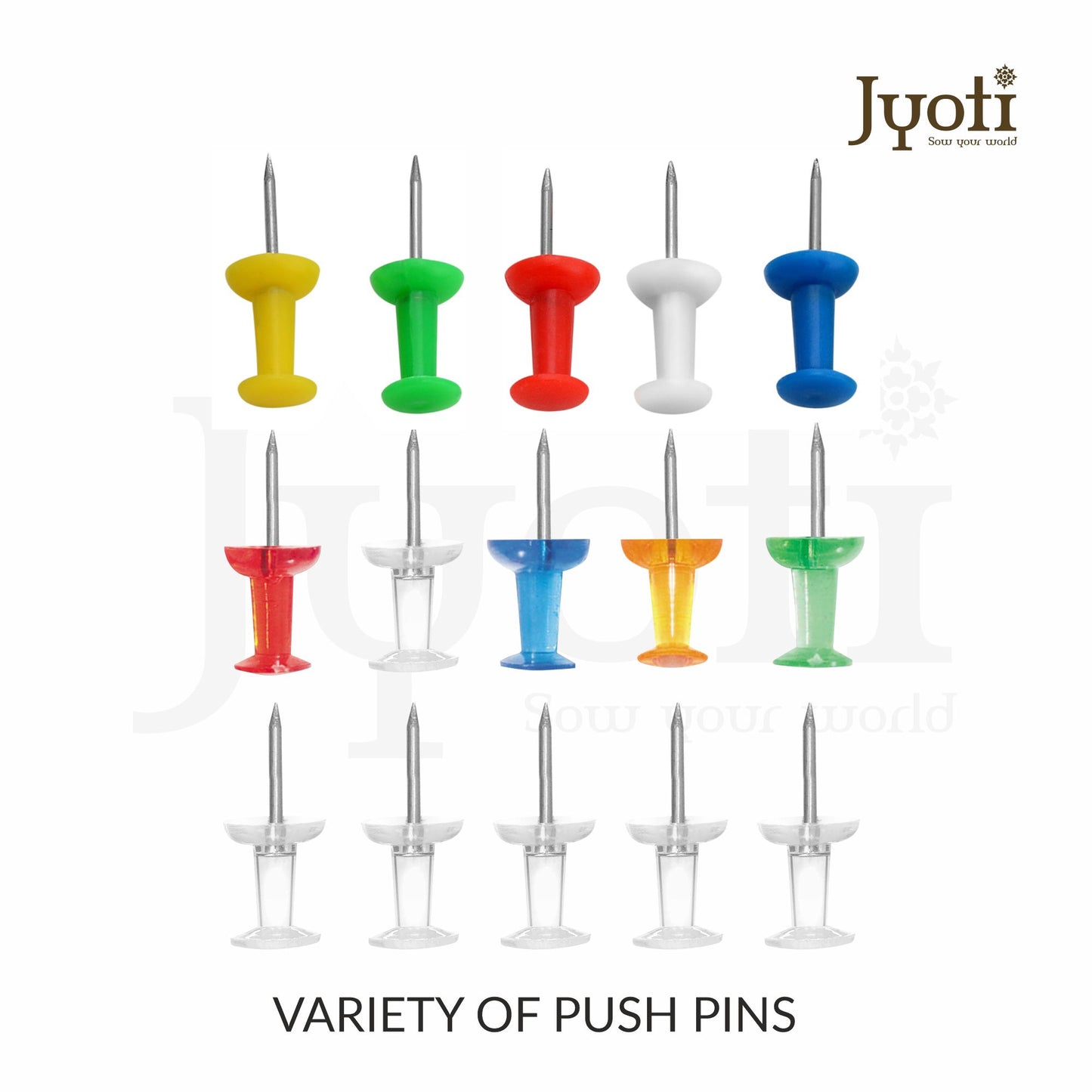 Push Pin - PVC - Steel (Plastic Box)