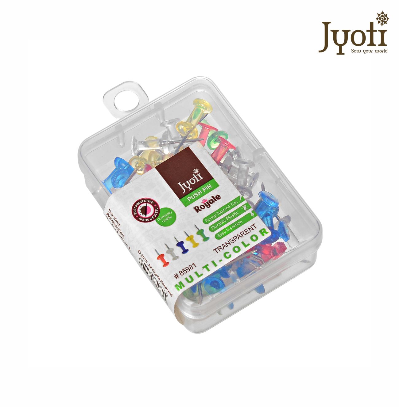 Push Pin - PVC - Steel (Plastic Box)