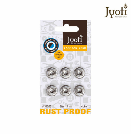 Snap Fastener - Stainless Steel - Card Pack