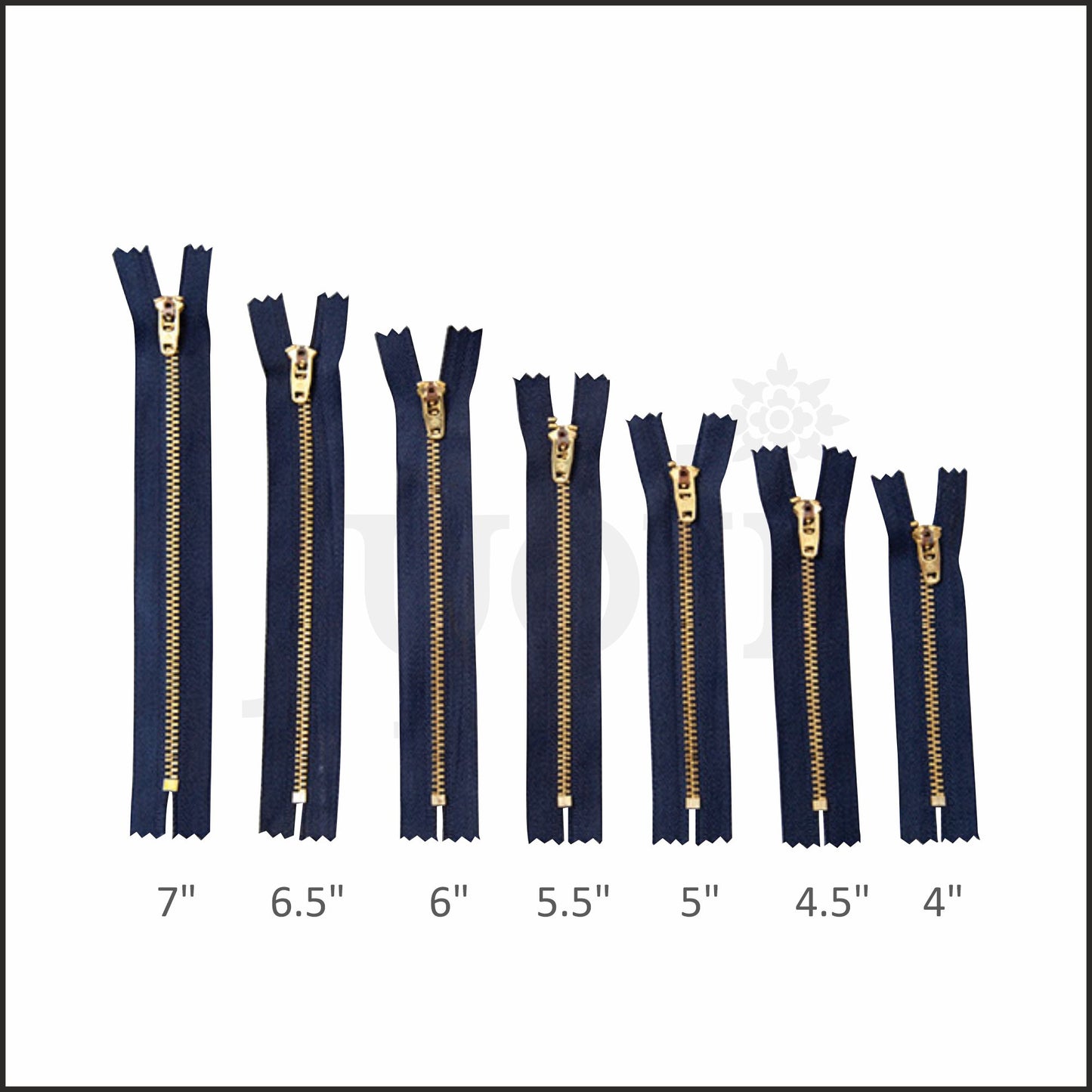 Zipper - Brass - 4.5 No. - Blue
