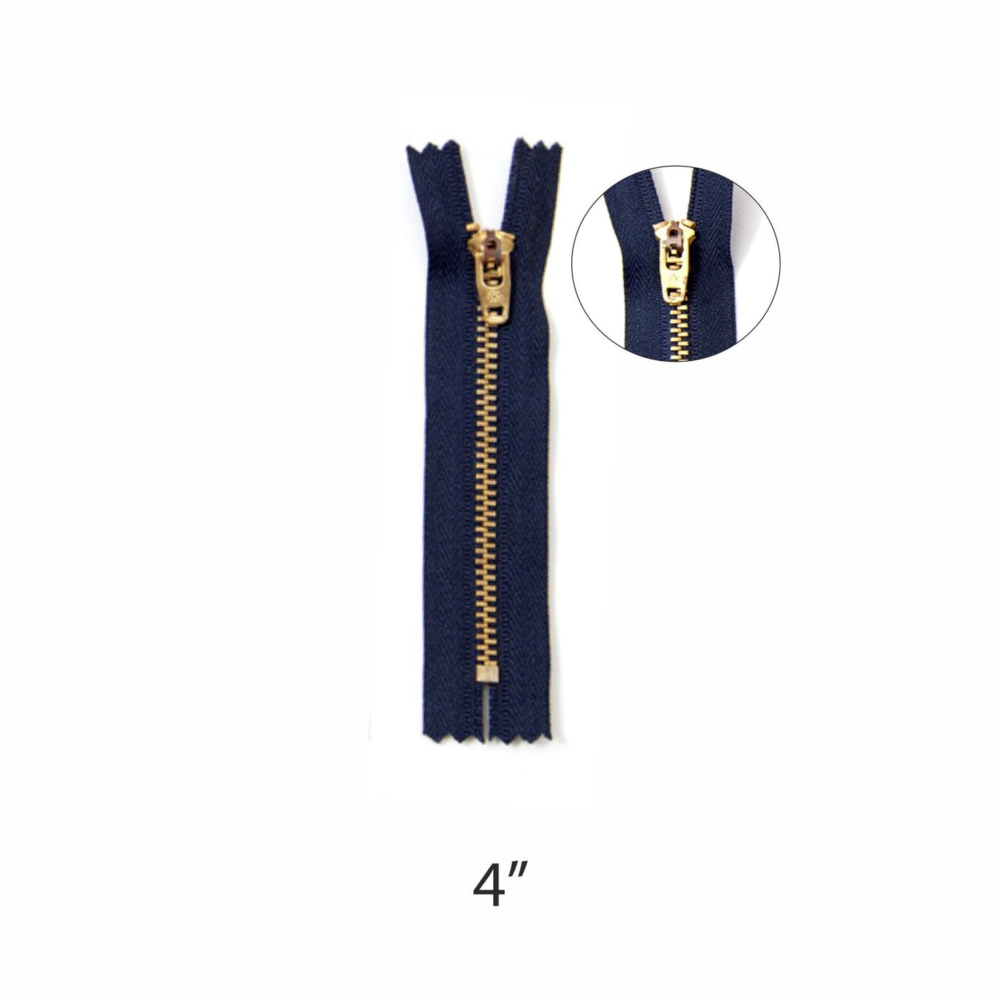Zipper - Brass - 4.5 No. - Blue