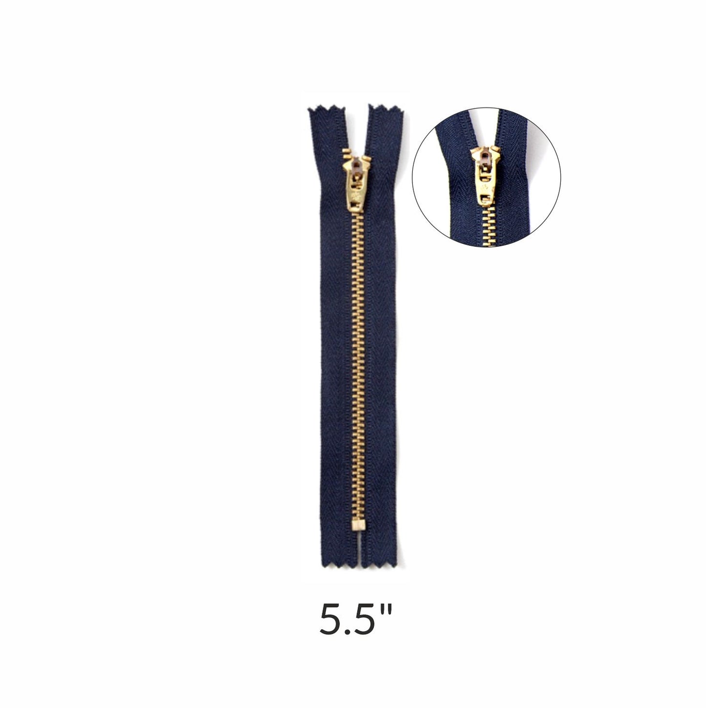 Zipper - Brass - 4.5 No. - Blue