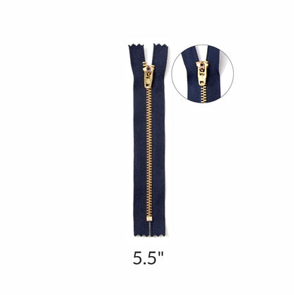 Zipper - Brass - 4.5 No. - Blue