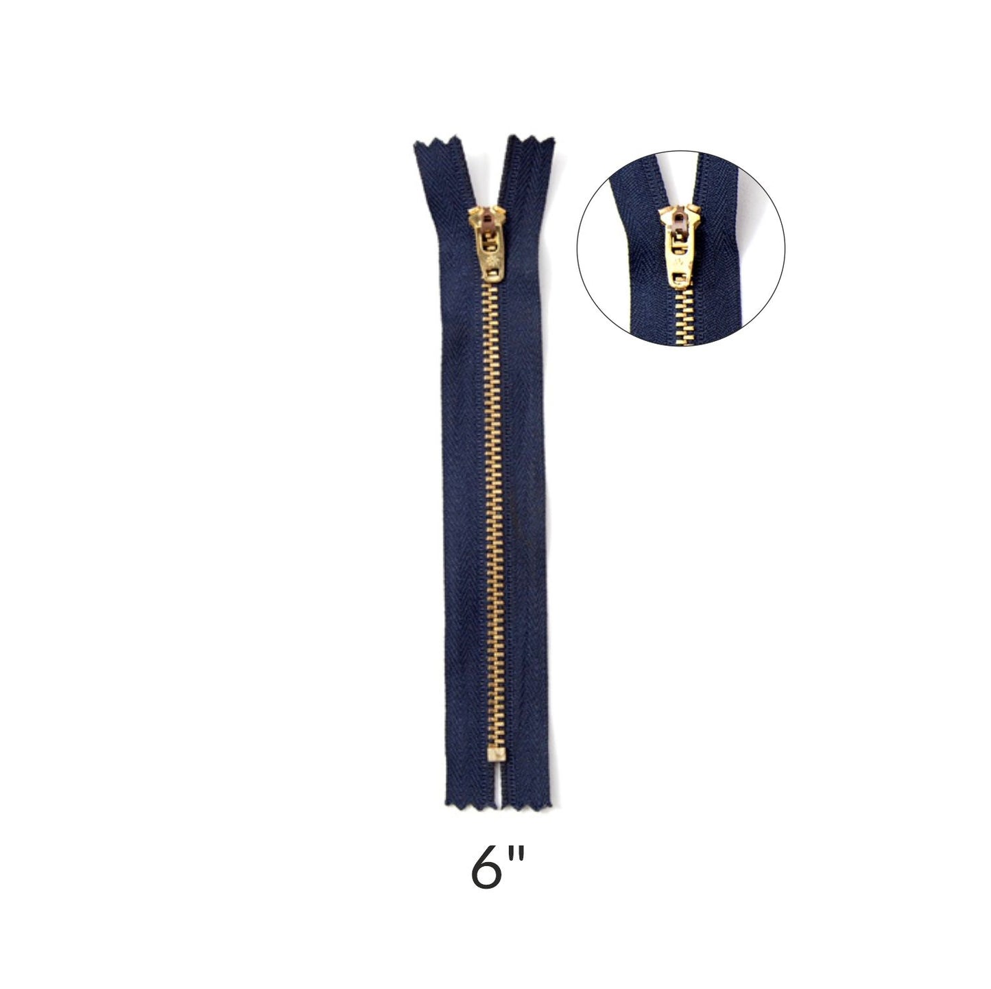 Zipper - Brass - 4.5 No. - Blue