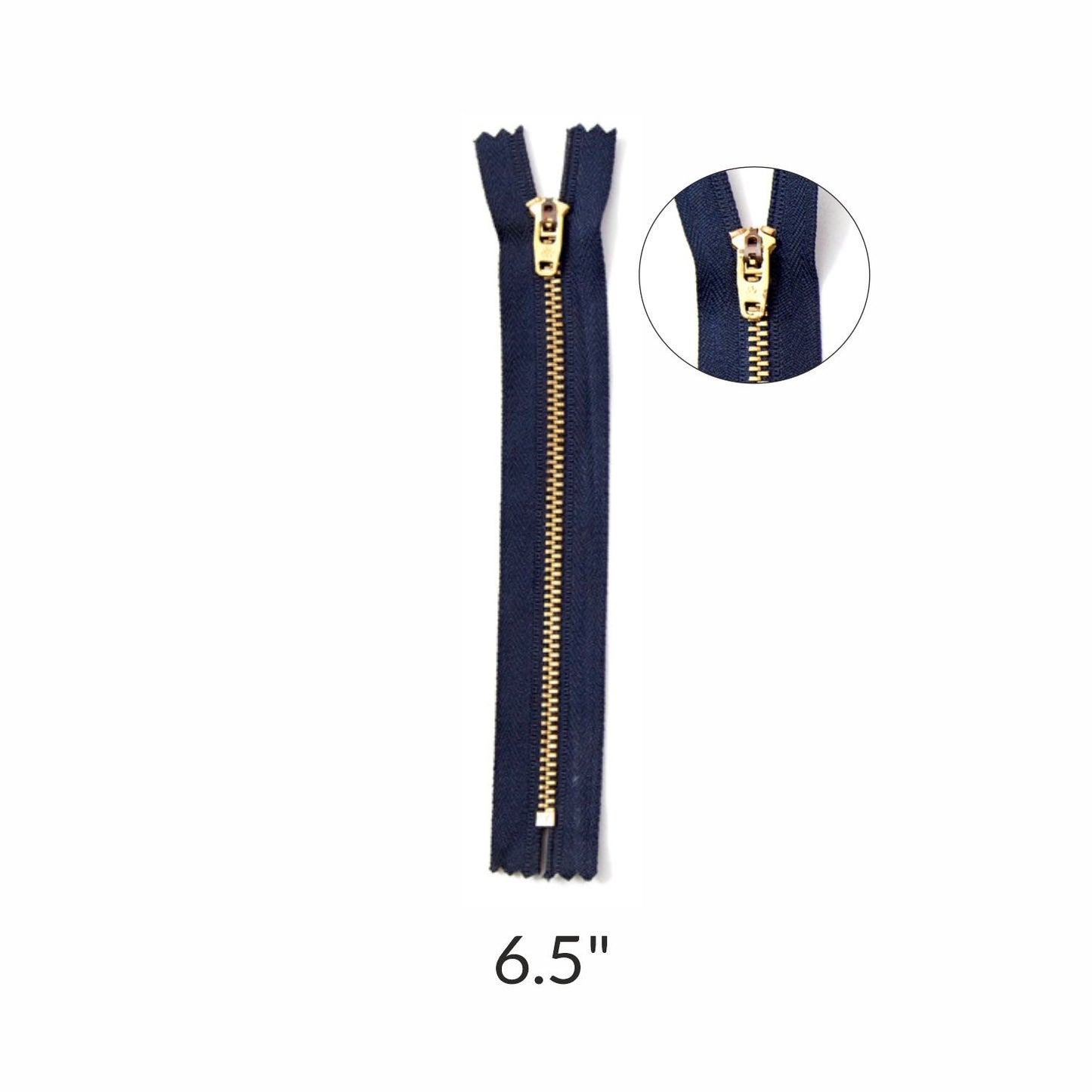 Zipper - Brass - 4.5 No. - Blue