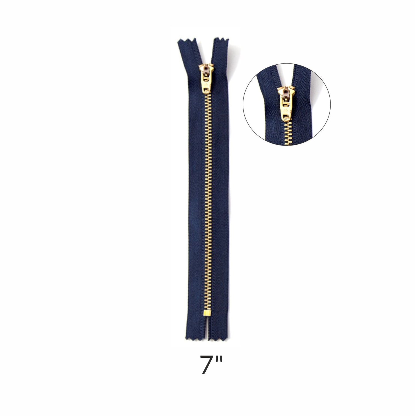 Zipper - Brass - 4.5 No. - Blue