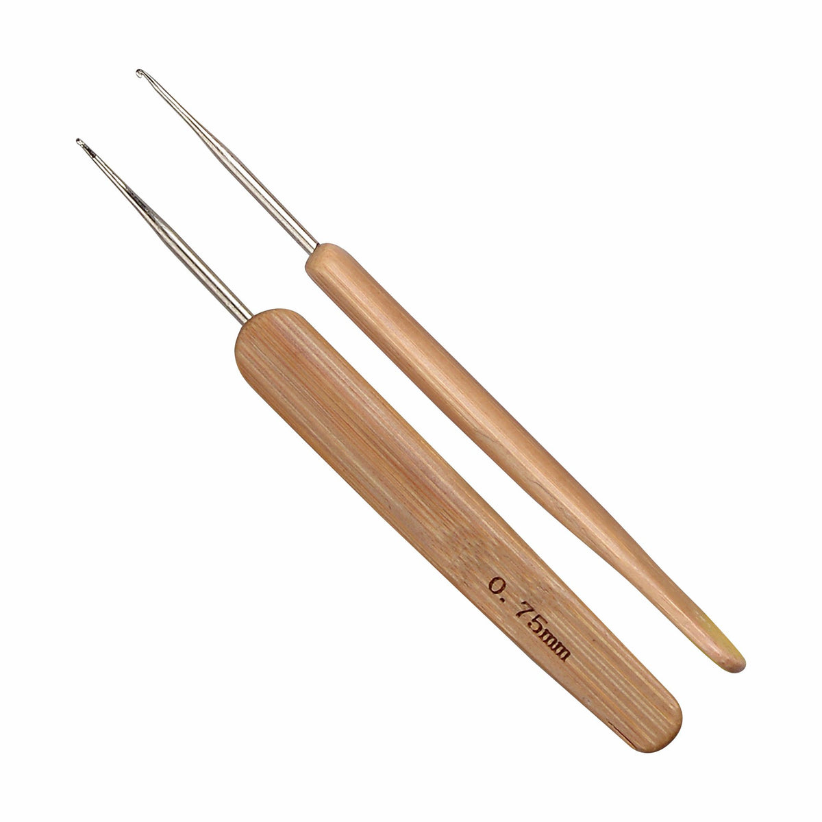 Crochet Hook - Steel - 5.5" / 14cm (Bamboo Handle) - (For Thread Work)