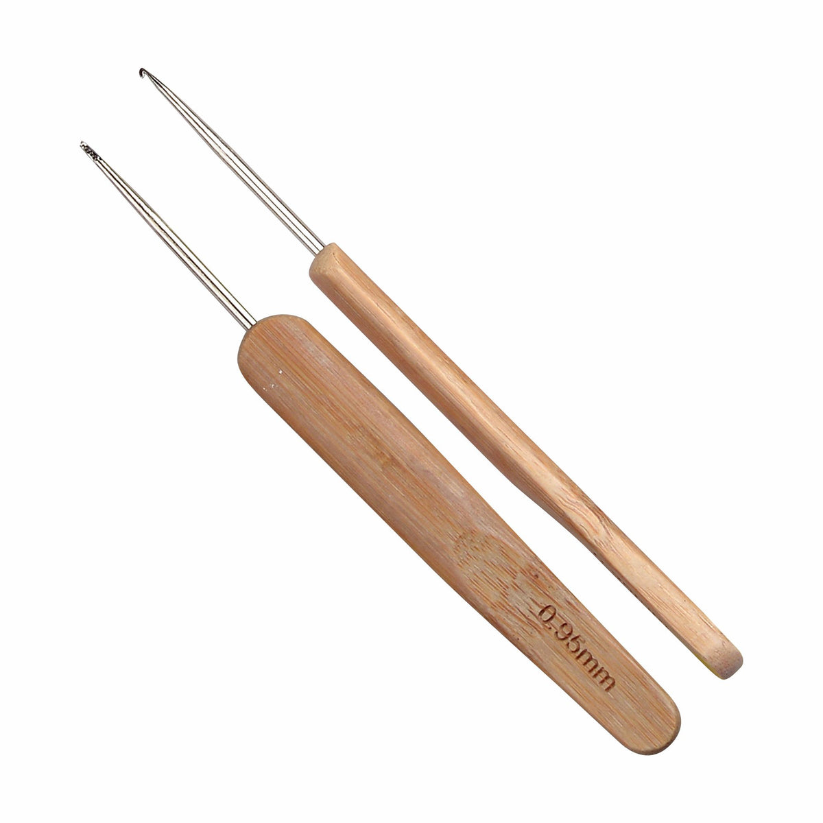 Crochet Hook - Steel - 5.5" / 14cm (Bamboo Handle) - (For Thread Work)