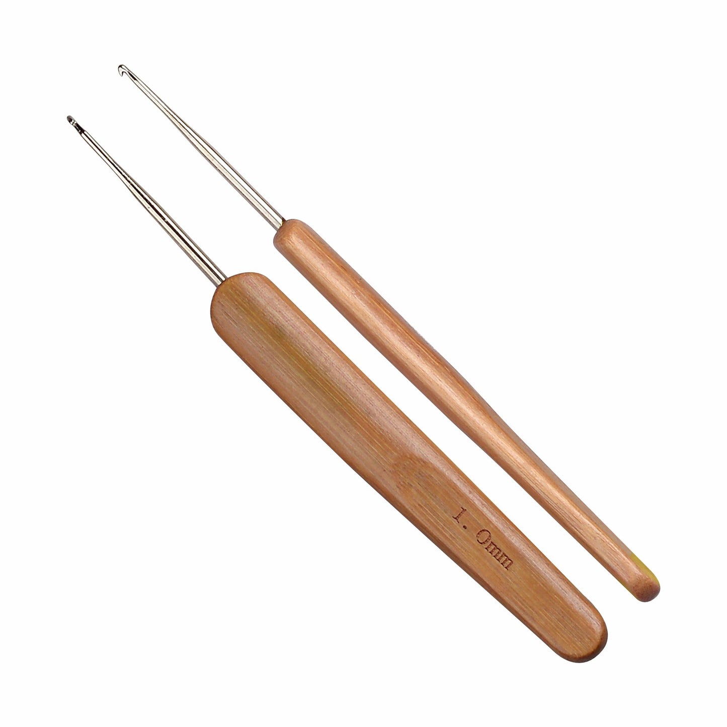 Crochet Hook - Steel - 5.5" / 14cm (Bamboo Handle) - (For Thread Work)