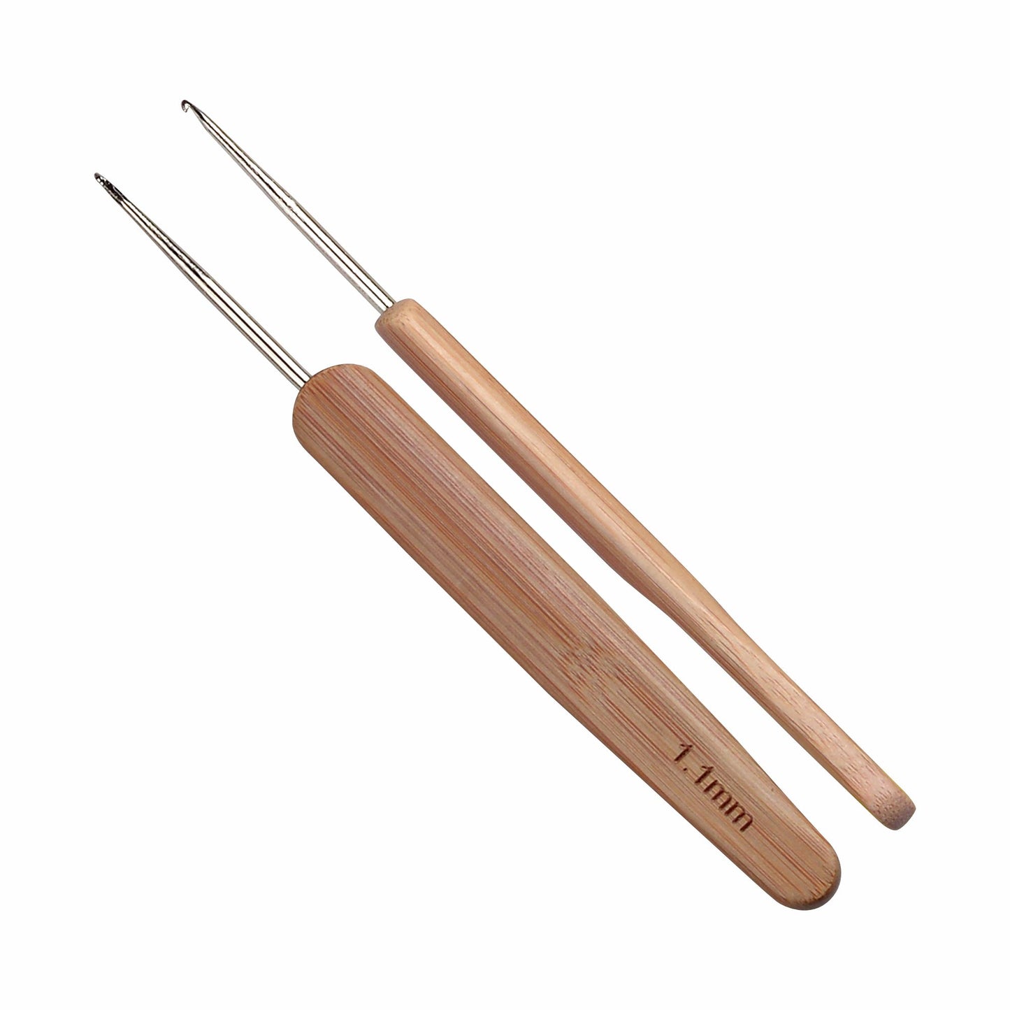 Crochet Hook - Steel - 5.5" / 14cm (Bamboo Handle) - (For Thread Work)
