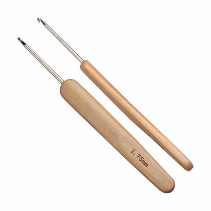 Crochet Hook - Steel - 5.5" / 14cm (Bamboo Handle) - (For Thread Work)