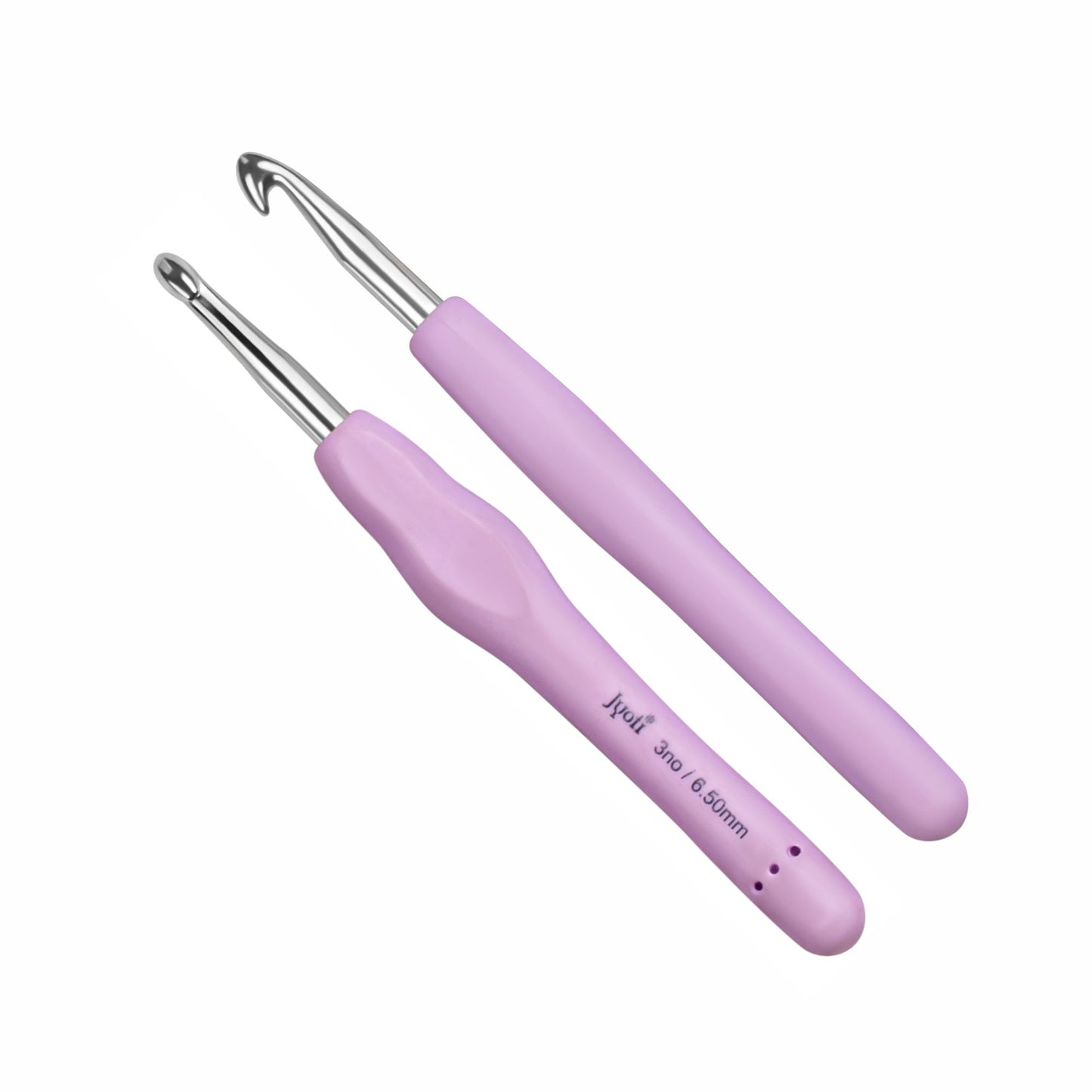 Crochet Hook - Aluminium - 6" / 15cm - Rubberised Handle - (For Wool Work)