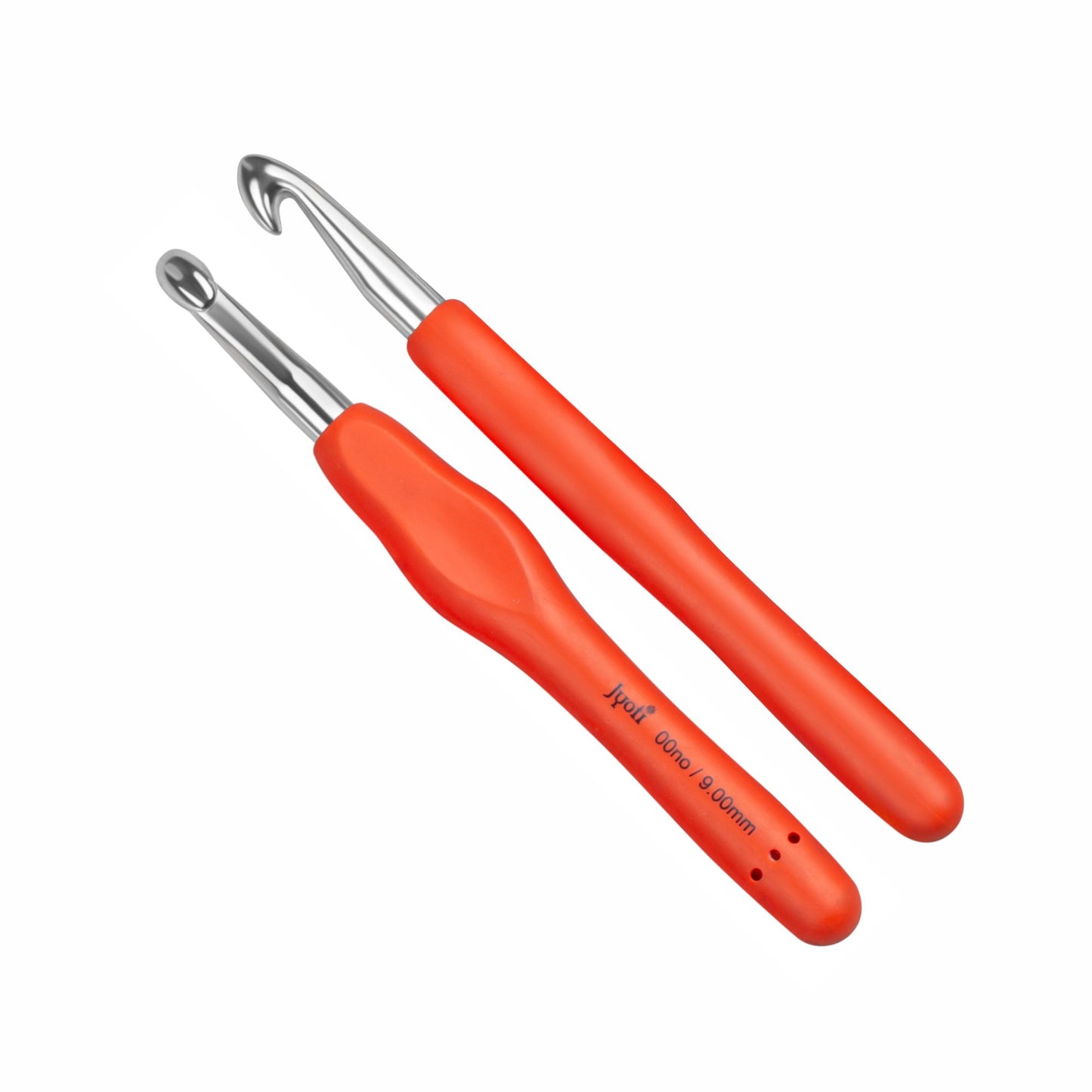 Crochet Hook - Aluminium - 6" / 15cm - Rubberised Handle - (For Wool Work)