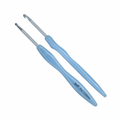 Crochet Hook - Aluminium - 6" / 15cm (Plastic Handle) (Colored) - (For Wool Work)