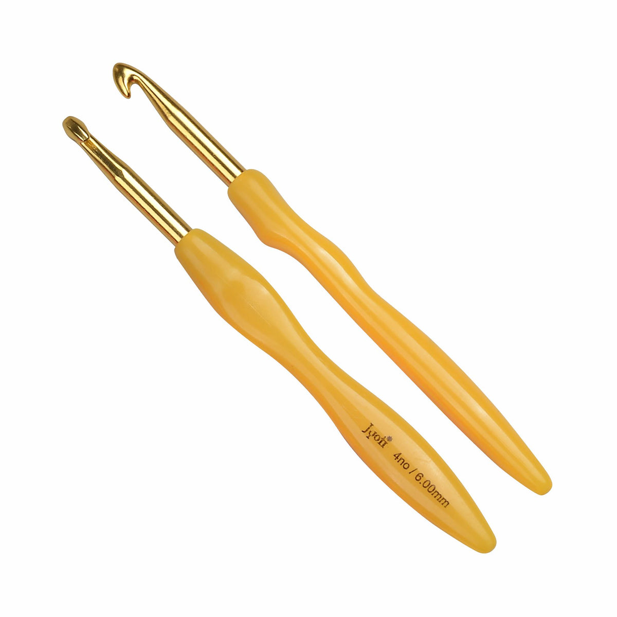 Crochet Hook - Aluminium - 6" / 15cm (Plastic Handle) (Colored) - (For Wool Work)
