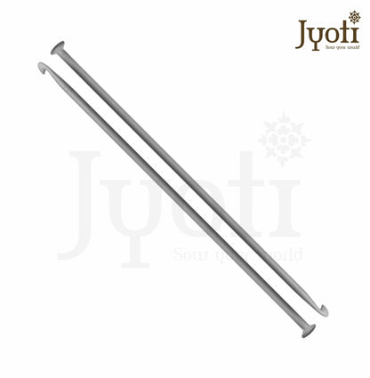 Crochet Hook - Aluminium - 10" / 25cm (For Wool Work)