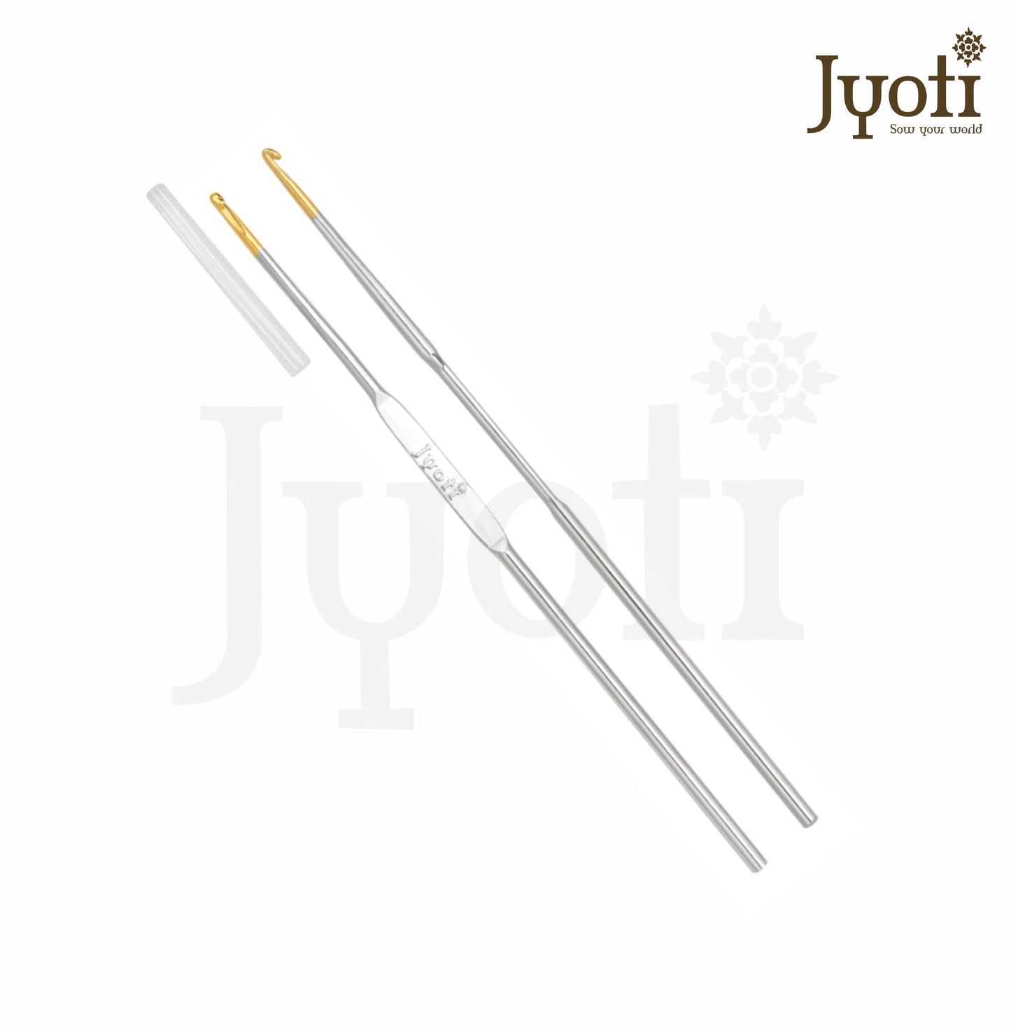 Crochet Hook – Steel – 5″ / 12cm - Gold Point (For Thread Work)