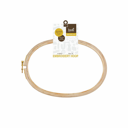 Embroidery Hoop – 5 Ply with Brass Fitting – Oval