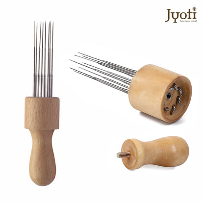 Felting Needle with Wooden Handle - 8 Stainless Steel Needles