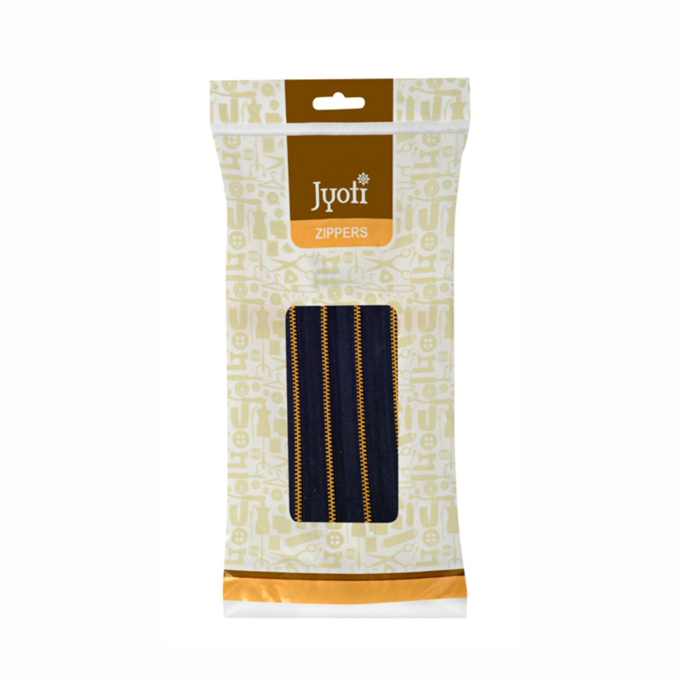 Zipper - Brass - 4.5 No. - Blue