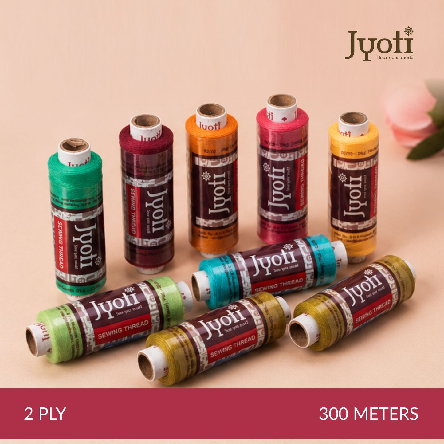 Sewing Thread – 2 Ply / 50 Count – 300 Meters