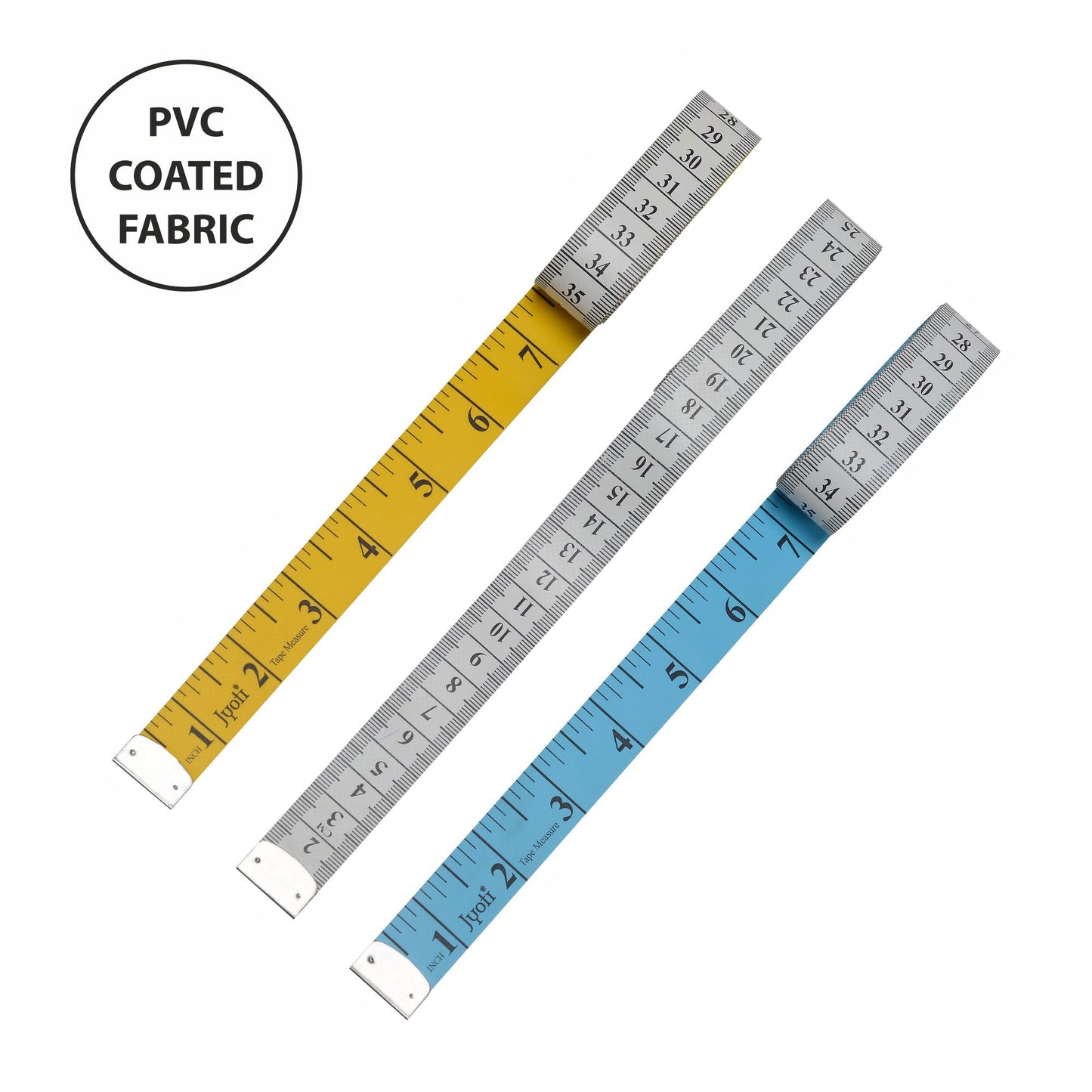 Tape Measure - 60” / 150cm - PVC Coated Fabric - Small & Big Metal Strip