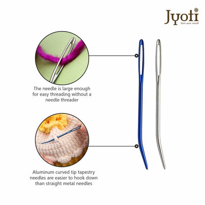 Wool Needle - Aluminium - Bent (5C)