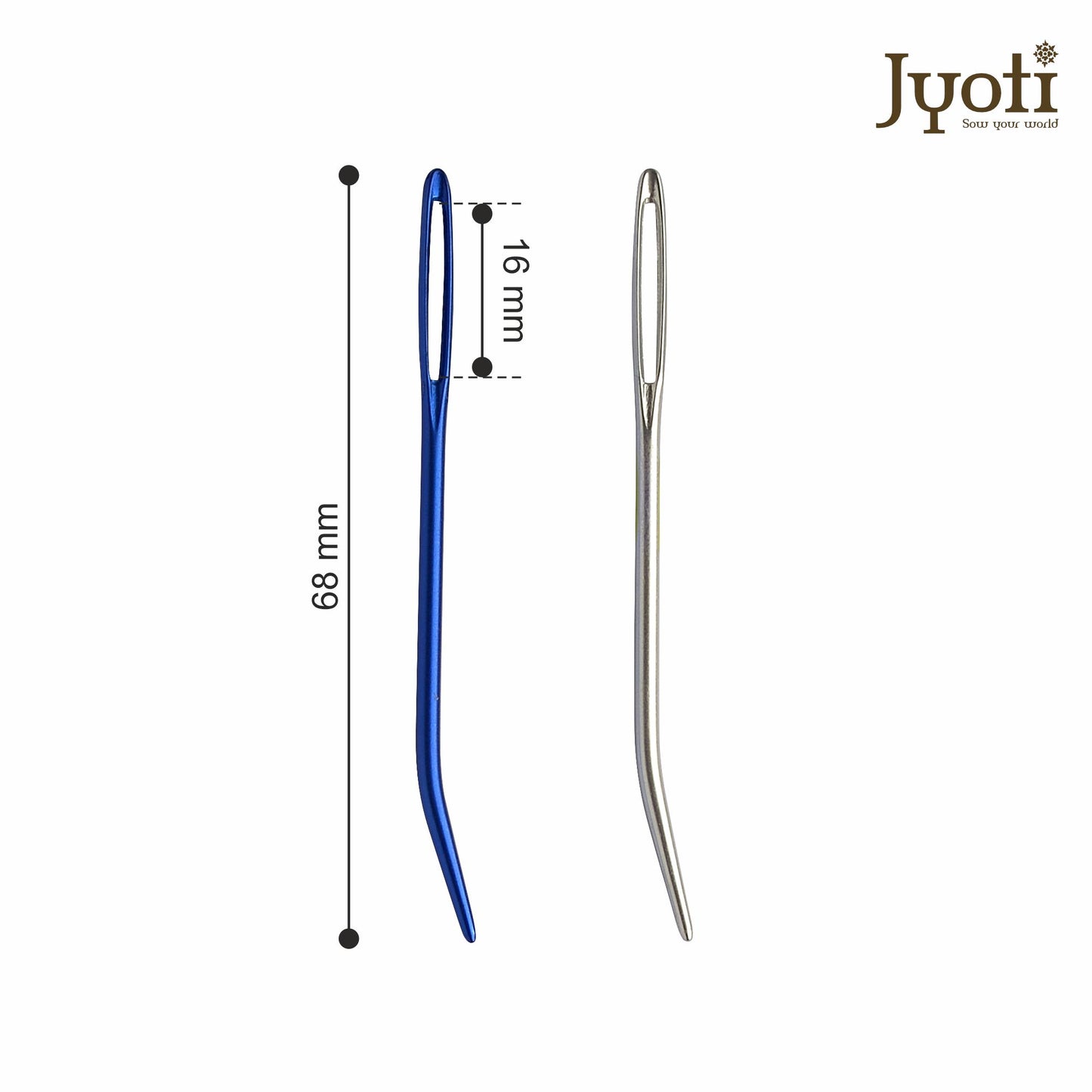 Wool Needle - Aluminium - Bent (5C)